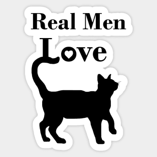 Real Men Love Cats Sticker